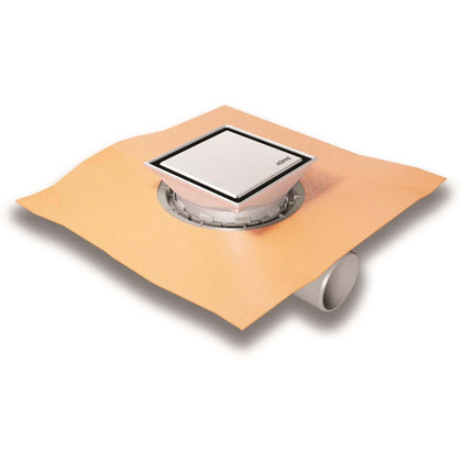 Hüppe MasterV Yalıtımlı Seramik Uyumlu Su Gideri 15x15 Mat Yandan Çıkışlı