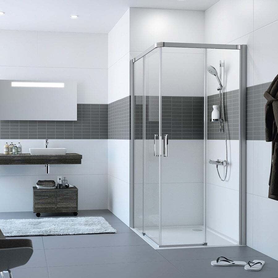 Design Pure Kare 90x90 Cm Duşakabin Parlak/Mat Profil