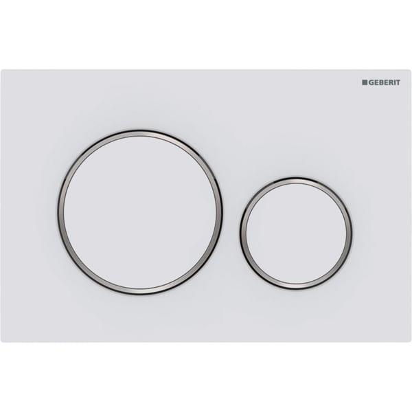 Sigma20 round, Mat beyaz/Parlak krom