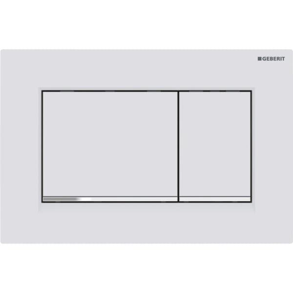 Sigma20 square, Mat beyaz/Parlak krom