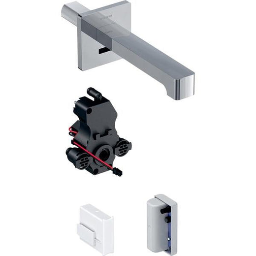 Geberit lavabo bataryası Brenta, ankastre, jeneratörlü, sıva altı fonksiyon kutusu için: Parlak krom, L=22cm, Mikser=Mikserli