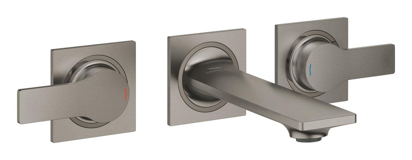 Grohe Allure 3 Delikli Ankastre Lavabo Bataryası (Sıva Üstü Grubu), Fırçalı Sert Grafit - 20189AL2