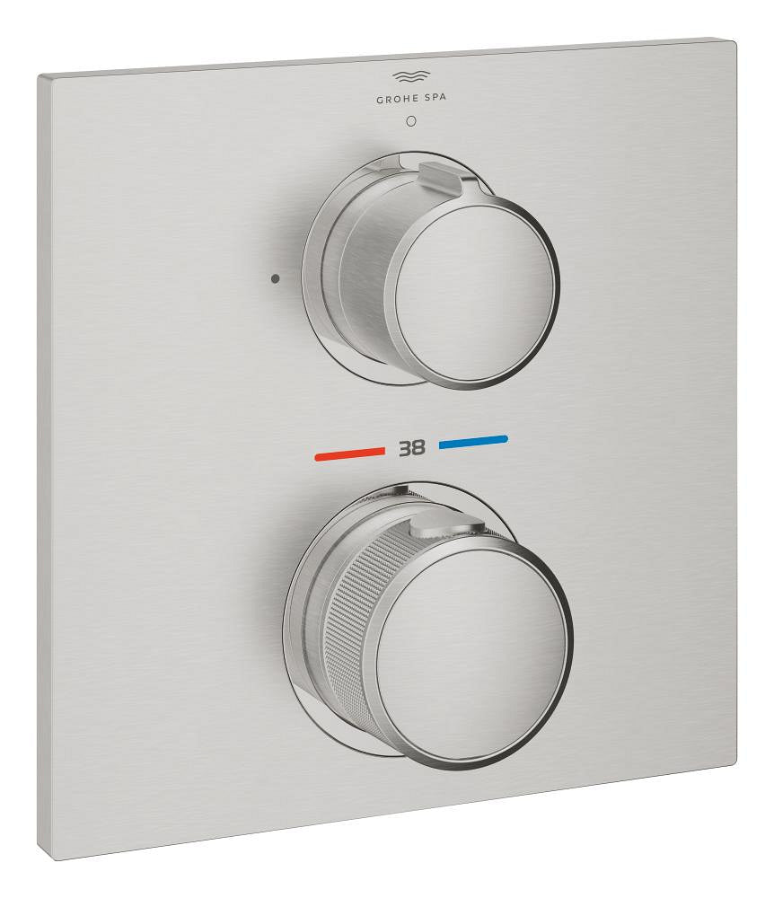 Grohe Allure Ankastre Termostatik Duş Bataryası (Sıva Üstü Grubu), Paslanmaz Çelik - 19380DC2