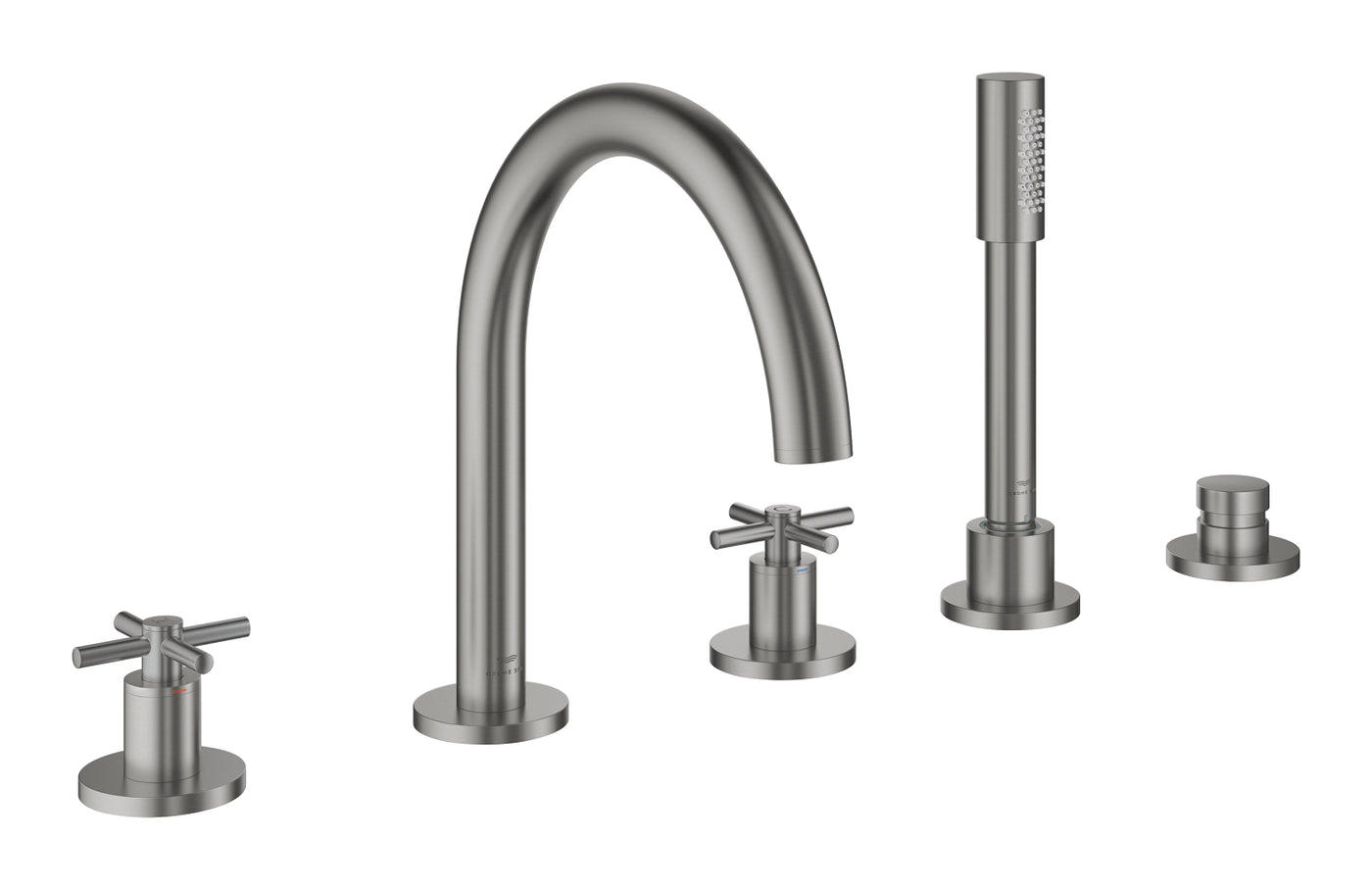 Grohe Atrio 5 Delikli Ankastre Küvet Bataryası (Sıva Üstü Grubu), Paslanmaz Çelik - 29408DC0