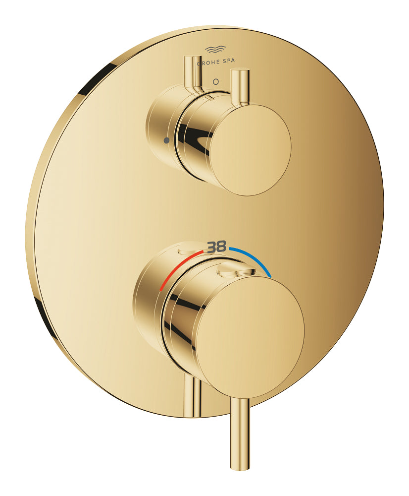 Grohe Atrio Ankastre Termostatik Duş Bataryası (Sıva Üstü Grubu), Tek Çıkışlı, Altın - 24357GL0