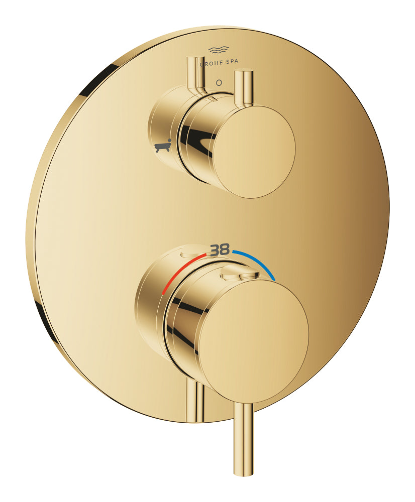 Grohe Atrio Termostatik Banyo/Duş Bataryası (Sıva Üstü Grubu), 2 Yollu, Altın - 24359GL0