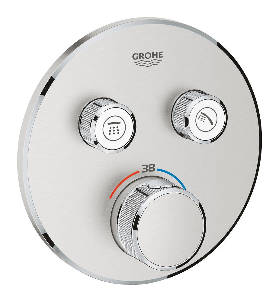 Grohe Grohtherm Smartcontrol Çift Valfli Akış Kontrollü, Ankastre Termostatik Duş Bataryası - 29119Dc0