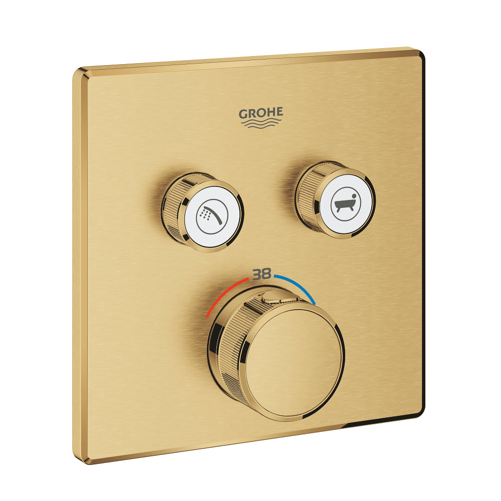 Grohe Grohtherm Smartcontrol Çift Valfli Akış Kontrollü, Ankastre Termostatik Duş Bataryası - 29124Gn0