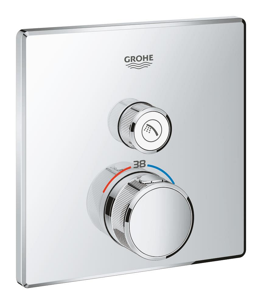 Grohe Grohtherm Smartcontrol Tek Valfli Akış Kontrollü, Ankastre Termostatik Duş Bataryası - 29123000