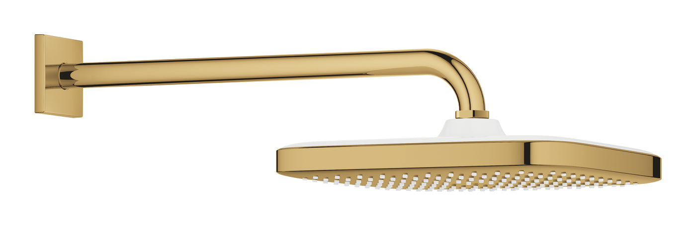 Grohe Tempesta 250 Kare Tepe Duşu Tek Akışlı, 25 cm (Duvardan Dirsek Dahil), Altın - 26687GL0