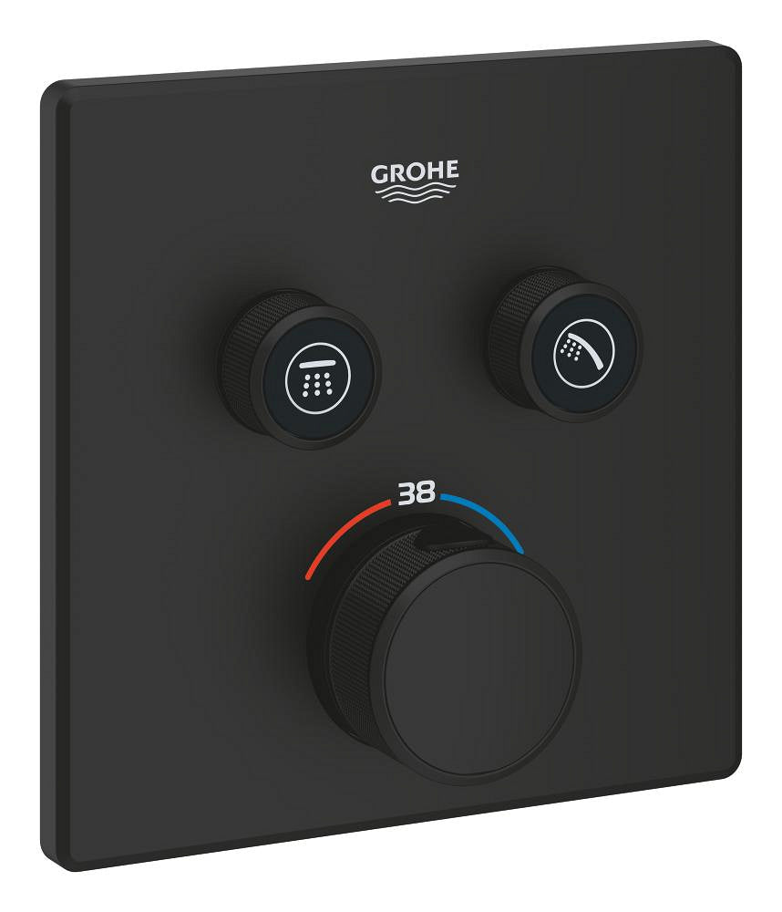 Grohtherm SmartControl Çift valfli akış kontrollü, ankastre termostatik duş bataryası - 102166KF00