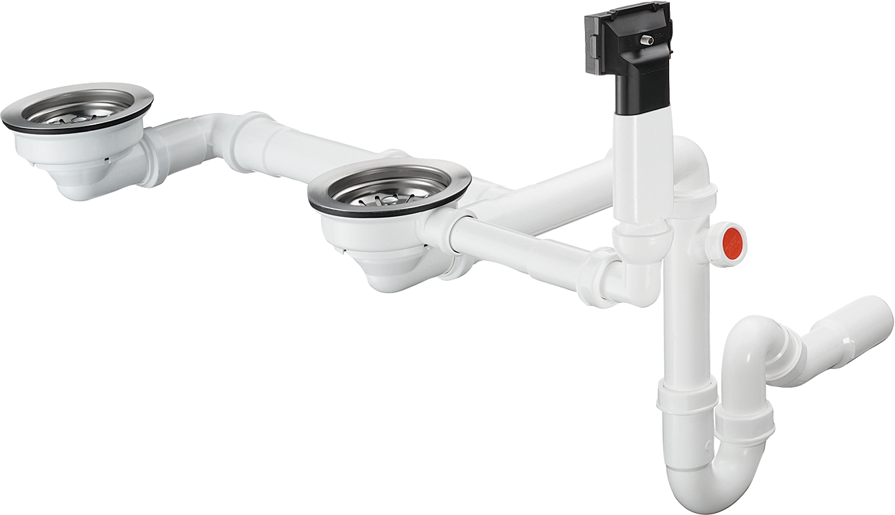 HansGrohe D17 - 10 Manuel Gider Ve Taşma Seti Çift Hazneli Granit Eviye İçin - 43928000