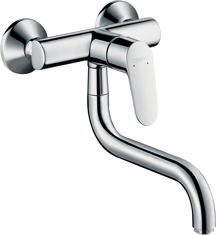 HansGrohe Focus M41 Tek Kollu Eviye Bataryası Duvardan Kısa Gaga, 1Jet - 31825000
