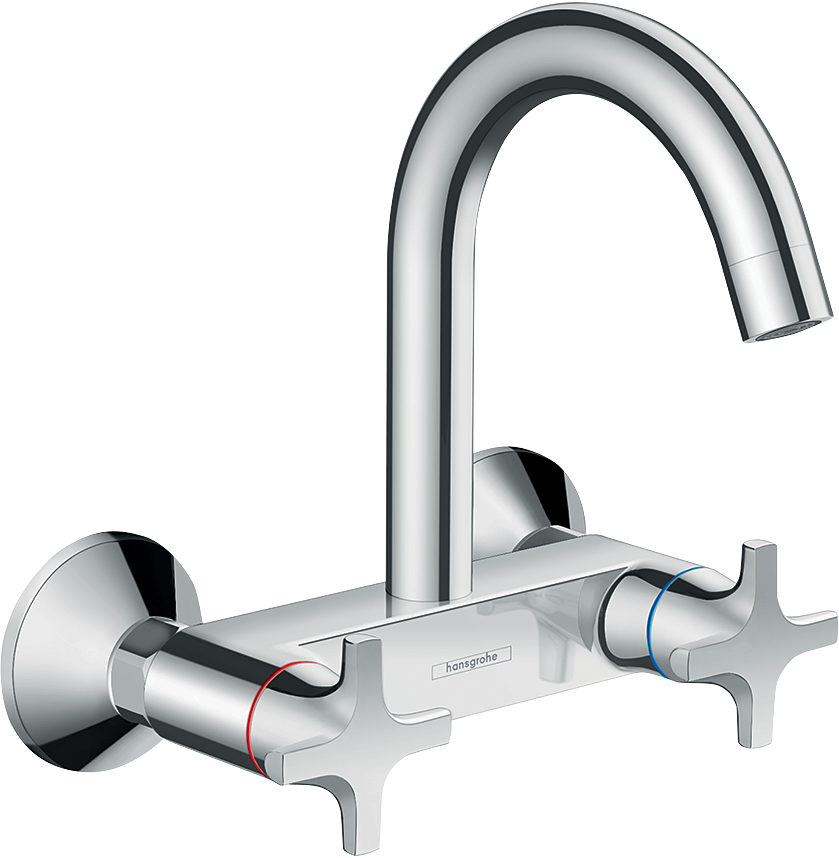 HansGrohe Logis M32 2 - Volanlı Eviye Bataryası Duvardan, Uzun Gaga, 1Jet - 71286000