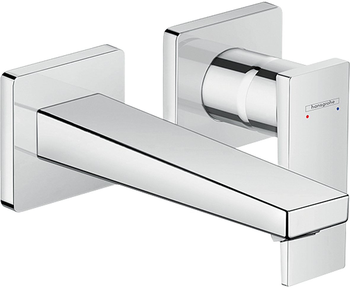 HansGrohe Metropol Tek Kollu Lavabo Bataryası Çubuk Volan, Ankastre Duvara Monte, 16.5 Cm Gaga İle - 32525000