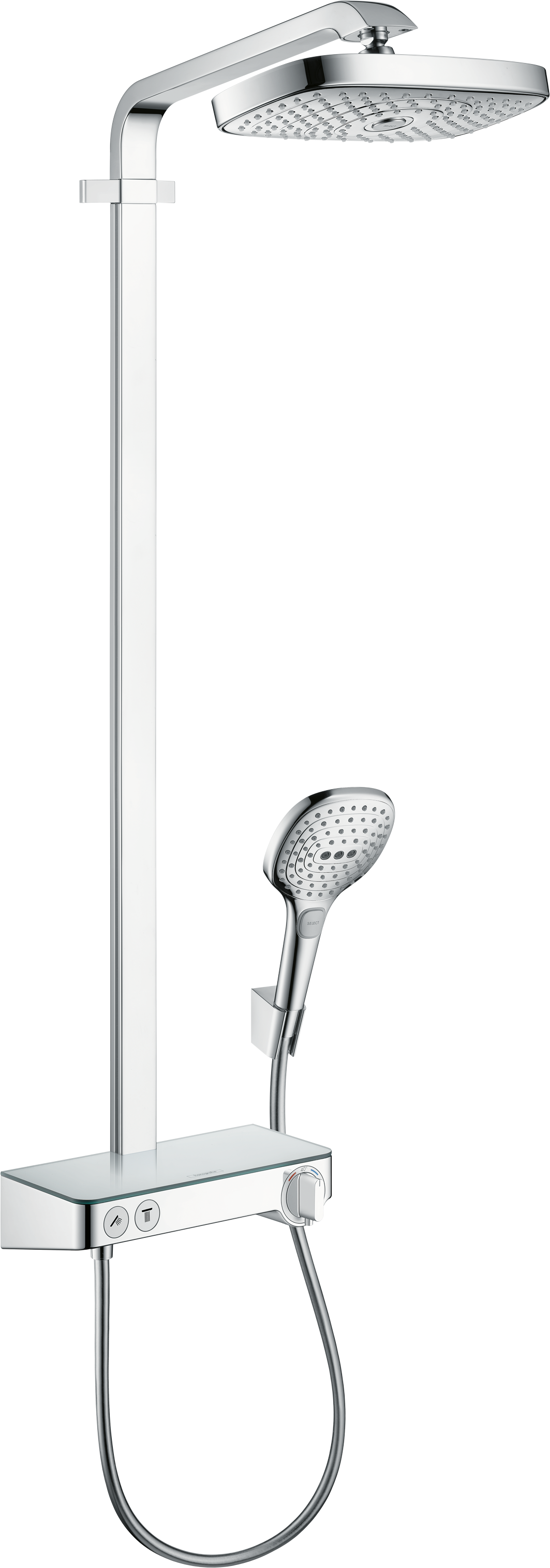 HansGrohe Raindance Select E Duş Kolonu 300 2 Jet, Ecosmart, 9 Lt/Dk, Showertablet Select 300 İle - 27283000