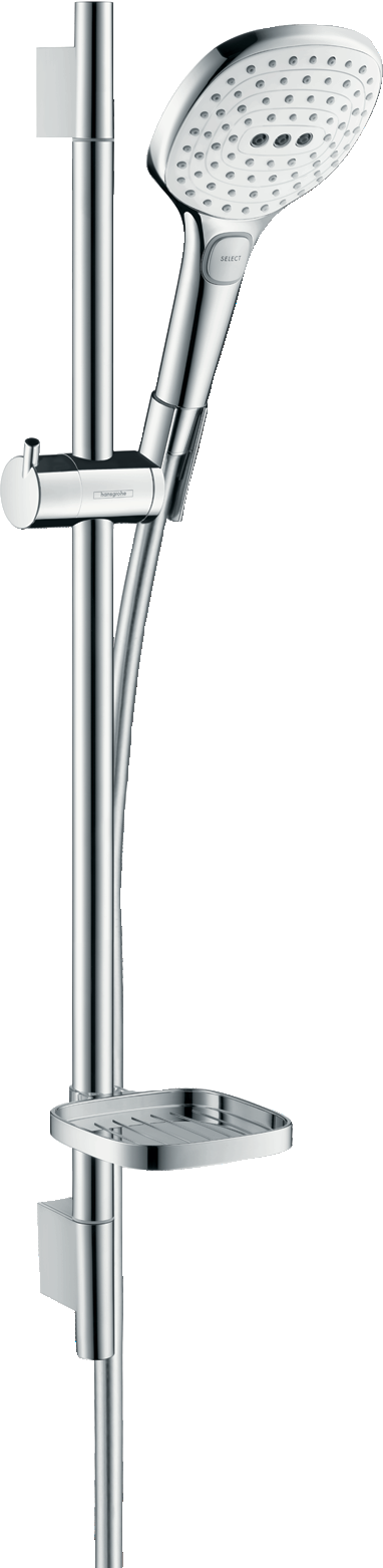 HansGrohe Raindance Select E Duş Seti 120 3 Jet, Ecosmart, 9Lt/Dk, 65 Cm Duş Barı Ve Sabunluk İle - 26622400