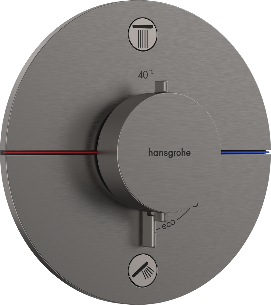 Hansgrohe RainSelect Comfort S EN1717'ye uygun entegre güvenlik kombinasyonu ile 2 fonksiyon için ankastre kurulumlu termostat - 15556340