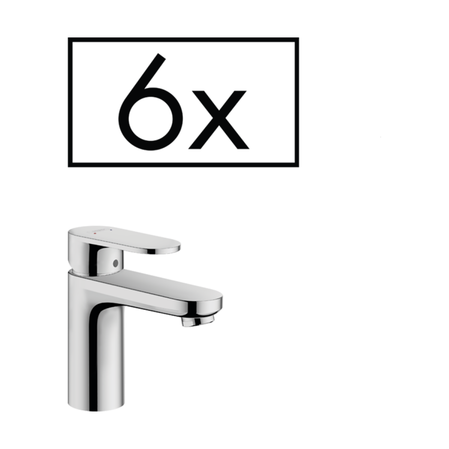 HansGrohe Vernis Blend Tek Kollu Lavabo Bataryası 100 Kumandalı, Proje Paketi (6'Lı) - 71588000