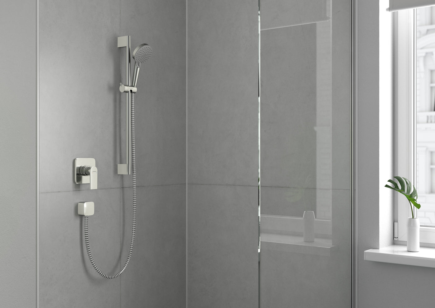 HansGrohe Vernis Shape Tek Kollu Duş Bataryası Ankastre Montaj - 71658000