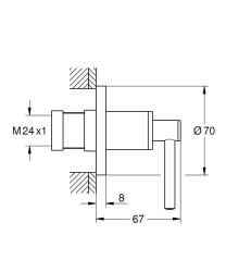 Grohe Atrio Ankastre Stop Valf - 19088AL3 - 2