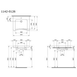 Bocchi Bedensel Engelli Lavabosu, 65 cm, Mat Kaşmir 1142-011-0126 - 2