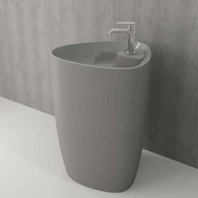 Bocchi Etna Batarya Banklı Monoblok Lavabo 58 cm Mat Gri 1337-006-0126 - 1