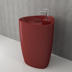 Bocchi Etna Batarya Banklı Monoblok Lavabo 58 cm Parlak Kırmızı 1337-019-0126 - 1