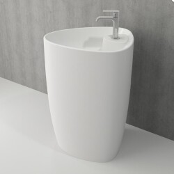 Bocchi Etna Monoblok Lavabo Armatür Delikli Mat Beyaz 1337-002-0126 - 1