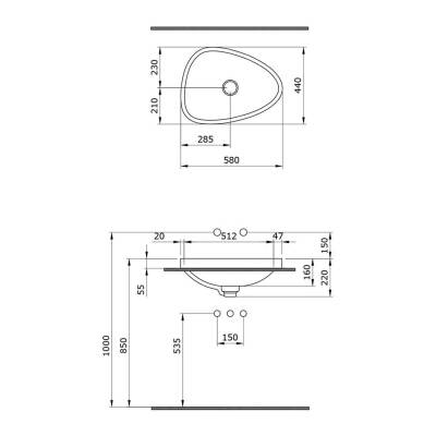 Bocchi Etna Tezgah Üstü Lavabo 58 cm Mat Kahverengi 1112-025-0125 - 3