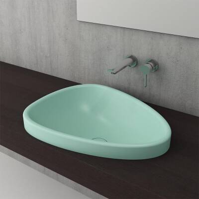 Bocchi Etna Tezgah Üstü Lavabo 58 cm Mat Mint Yeşil 1112-033-0125 - 2