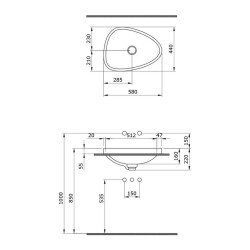 Bocchi Etna Tezgah Üstü Lavabo 58 cm Mat Siyah 1112-004-0125 - 3