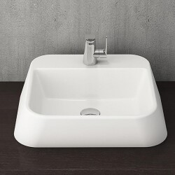 Bocchi Firenze Batarya Banklı Çanak Lavabo Parlak Beyaz 1074-001-0126 - 1