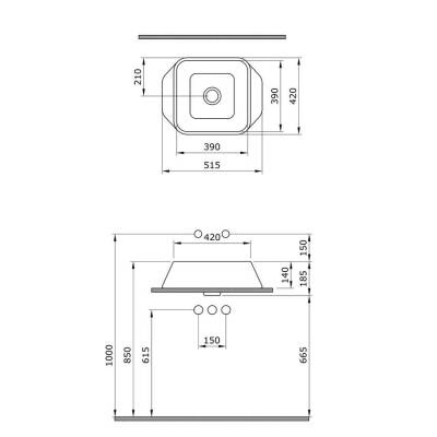 Bocchi Firenze Çanak Lavabo Mat Gri 1005-006-0125 - 2