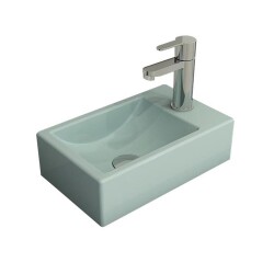 Bocchi Milano Dar Sağ Lavabo 37 Cm Mat Buz Mavi 1419-029-0126 - 1