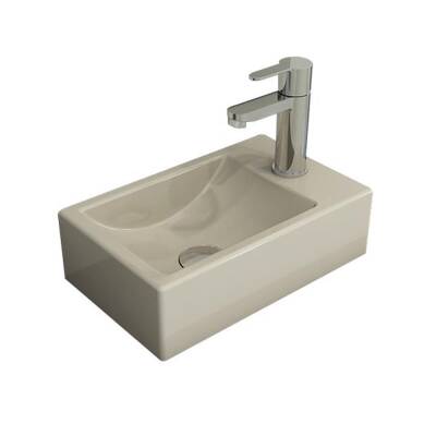 Bocchi Milano Dar Sağ Lavabo 37 Cm Parlak Bisküvi 1419-014-0126 - 1