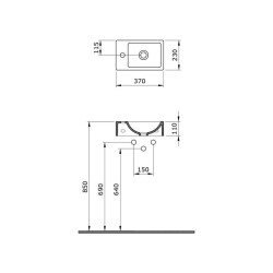 Bocchi Milano Dar Sol Lavabo 37 Cm Mat Antrasit 1418-020-0126 - 3