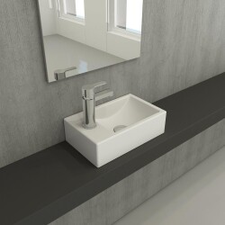 Bocchi Milano Dar Sol Lavabo 37 Cm Mat Beyaz 1418-002-0126 - 2