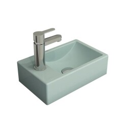 Bocchi Milano Dar Sol Lavabo 37 Cm Mat Buz Mavi 1418-029-0126 - 1