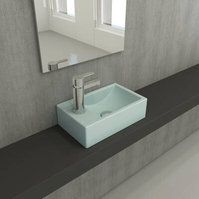 Bocchi Milano Dar Sol Lavabo 37 Cm Mat Buz Mavi 1418-029-0126 - 2