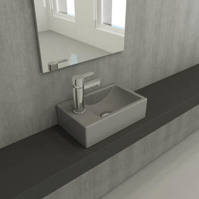 Bocchi Milano Dar Sol Lavabo 37 Cm Mat Gri 1418-006-0126 - 2