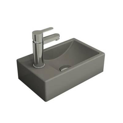 Bocchi Milano Dar Sol Lavabo 37 Cm Mat Gri 1418-006-0126 - 1