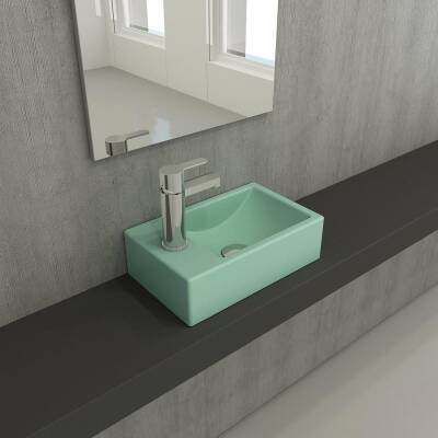 Bocchi Milano Dar Sol Lavabo 37 Cm Mat Mint Yeşil 1418-033-0126 - 2