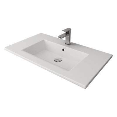 Bocchi Milano Etajerli Lavabo 100 cm Mat Beyaz 1105-002-0126 - 1