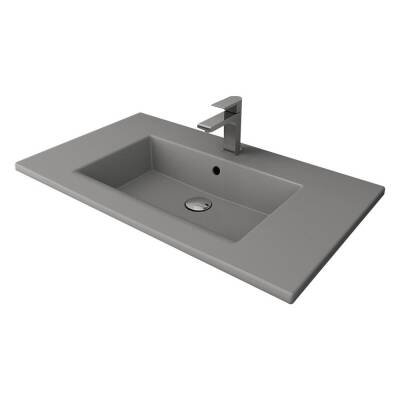 Bocchi Milano Etajerli Lavabo 100 cm Mat Gri 1105-006-0126 - 1