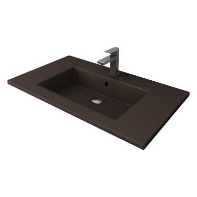 Bocchi Milano Etajerli Lavabo 100 cm Mat Kahverengi 1105-025-0126 - 1