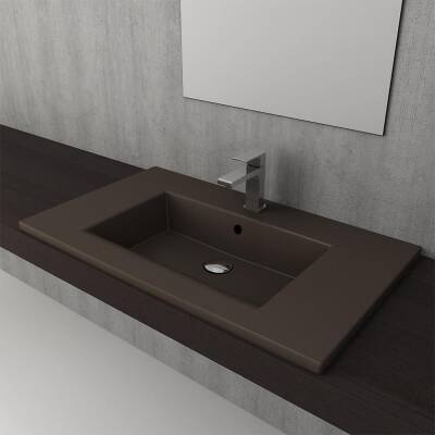 Bocchi Milano Etajerli Lavabo 100 cm Mat Kahverengi 1105-025-0126 - 2