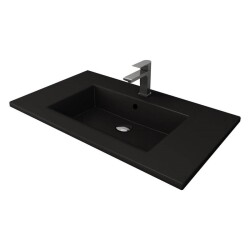 Bocchi Milano Etajerli Lavabo 100 cm Mat Siyah 1105-004-0126 - 1