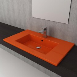 Bocchi Milano Etajerli Lavabo 100 cm Parlak Turuncu 1105-012-0126 - 2