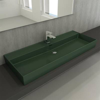 Bocchi Milano Etajerli Lavabo 120 cm Mat Yeşil 1394-027-0126 - 2